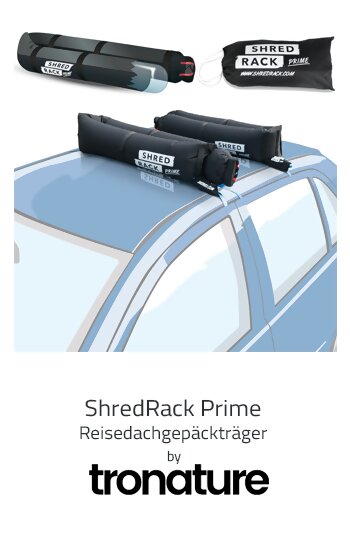 ShredRack PRIME ist perfekt für den Transport von SKI oder Snowboards, da du bis zu 6 Boards / Paare mit deinem Auto transportieren kannst.